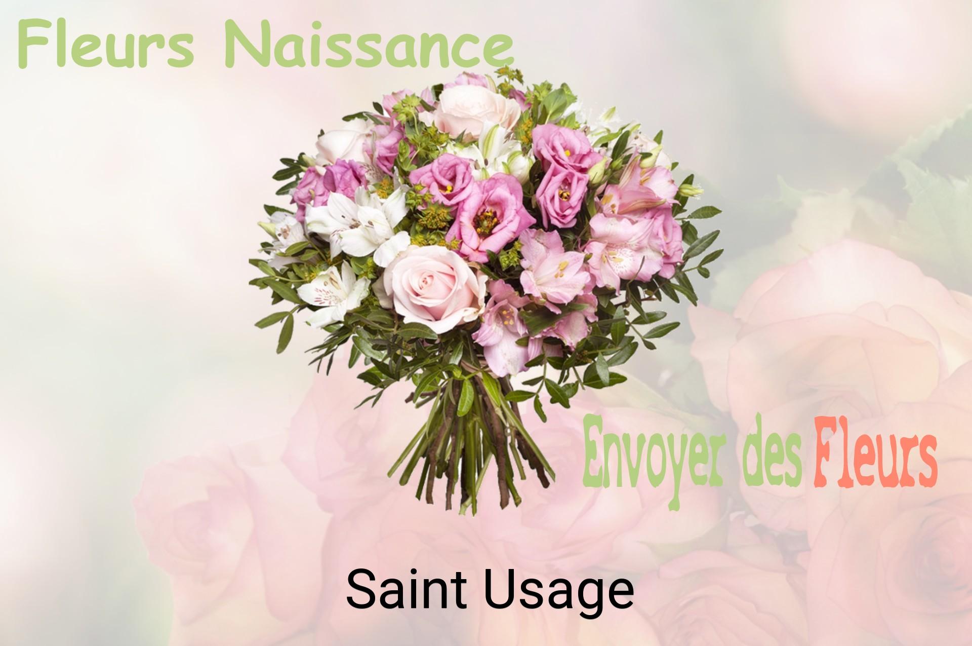 Bouquet de fleurs de naissance livré à Saint-Usage