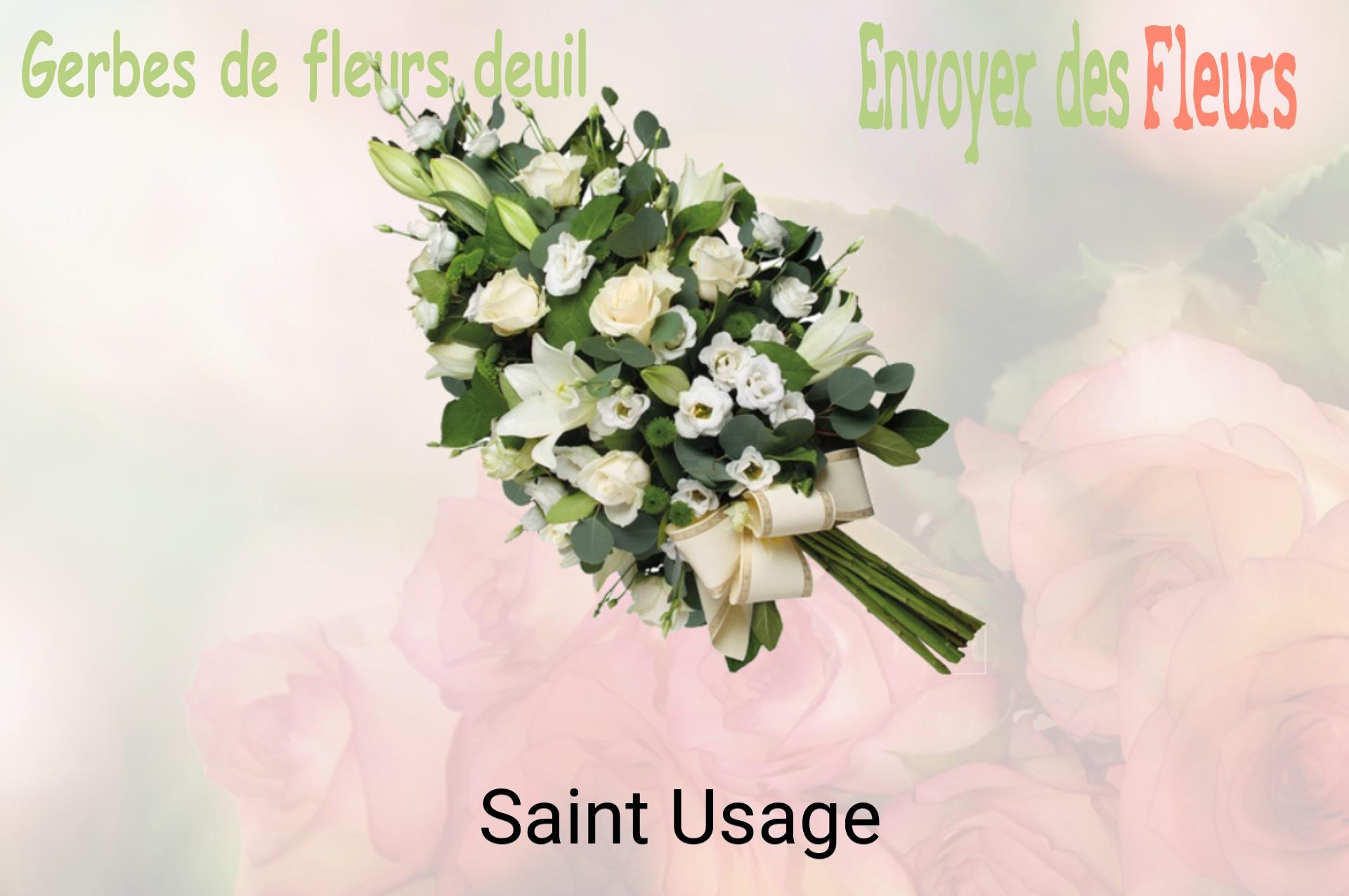 Gerbe de fleurs de deuil livrée à Saint-Usage